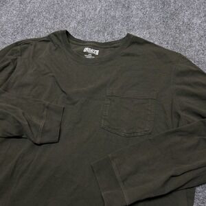 Duluth Trading Co Shirt Mens 2XL Green Longtail T Pocket Long Sleeve Tee